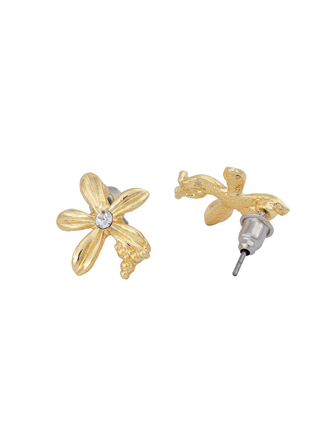 white metal studs earring - 17595903 - Standard Image - 2