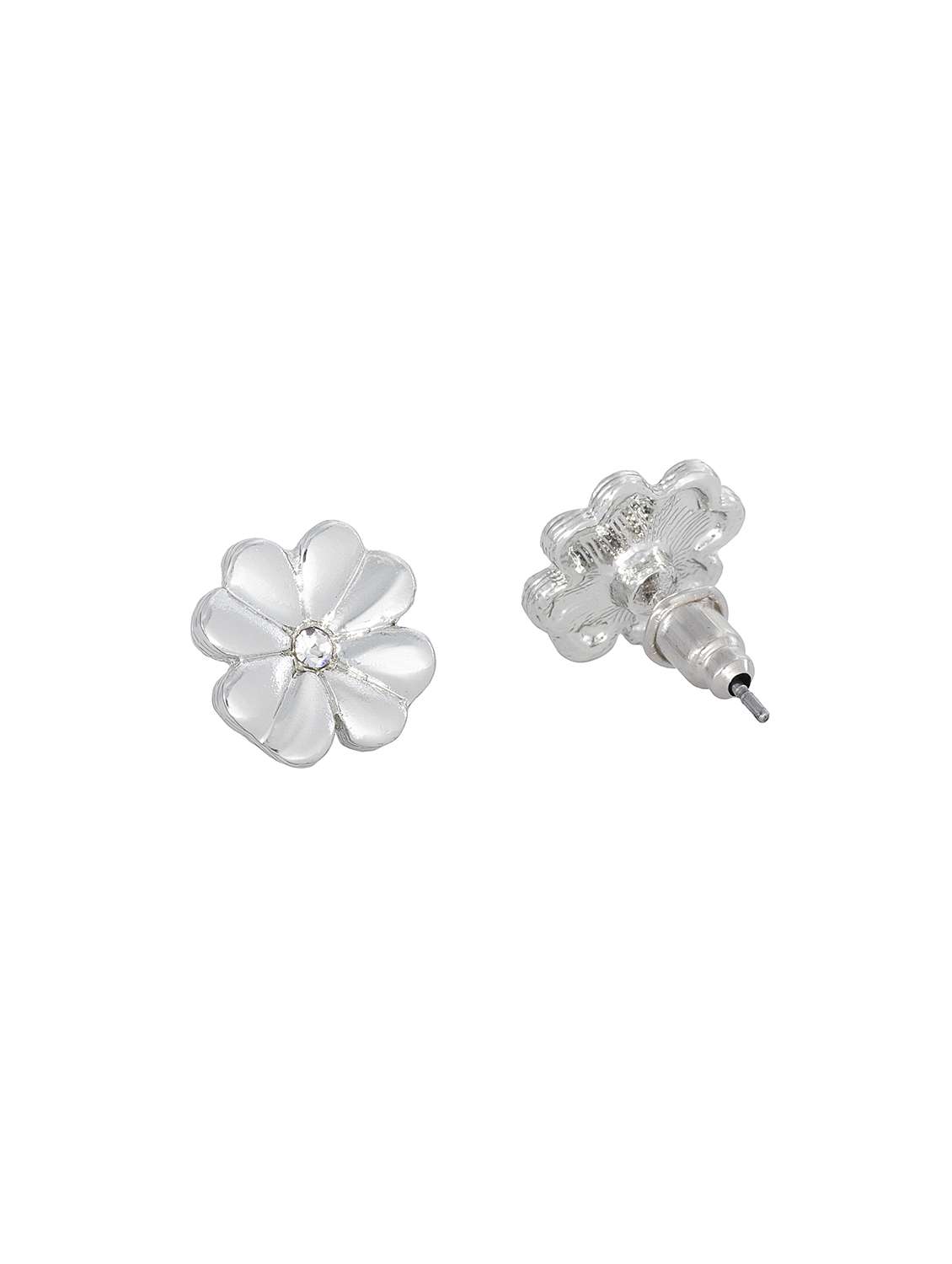 white metal studs earring - 17595904 -  Standard Image - 2