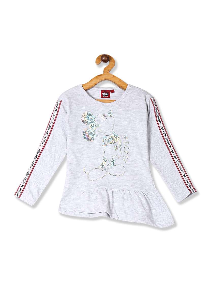 grey cotton regular top