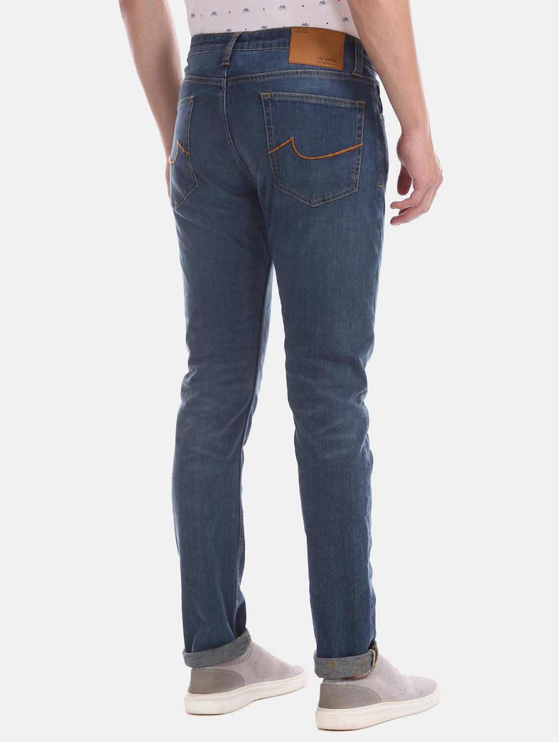 blue stone washed denim jeans - 17597799 - Standard Image - 2