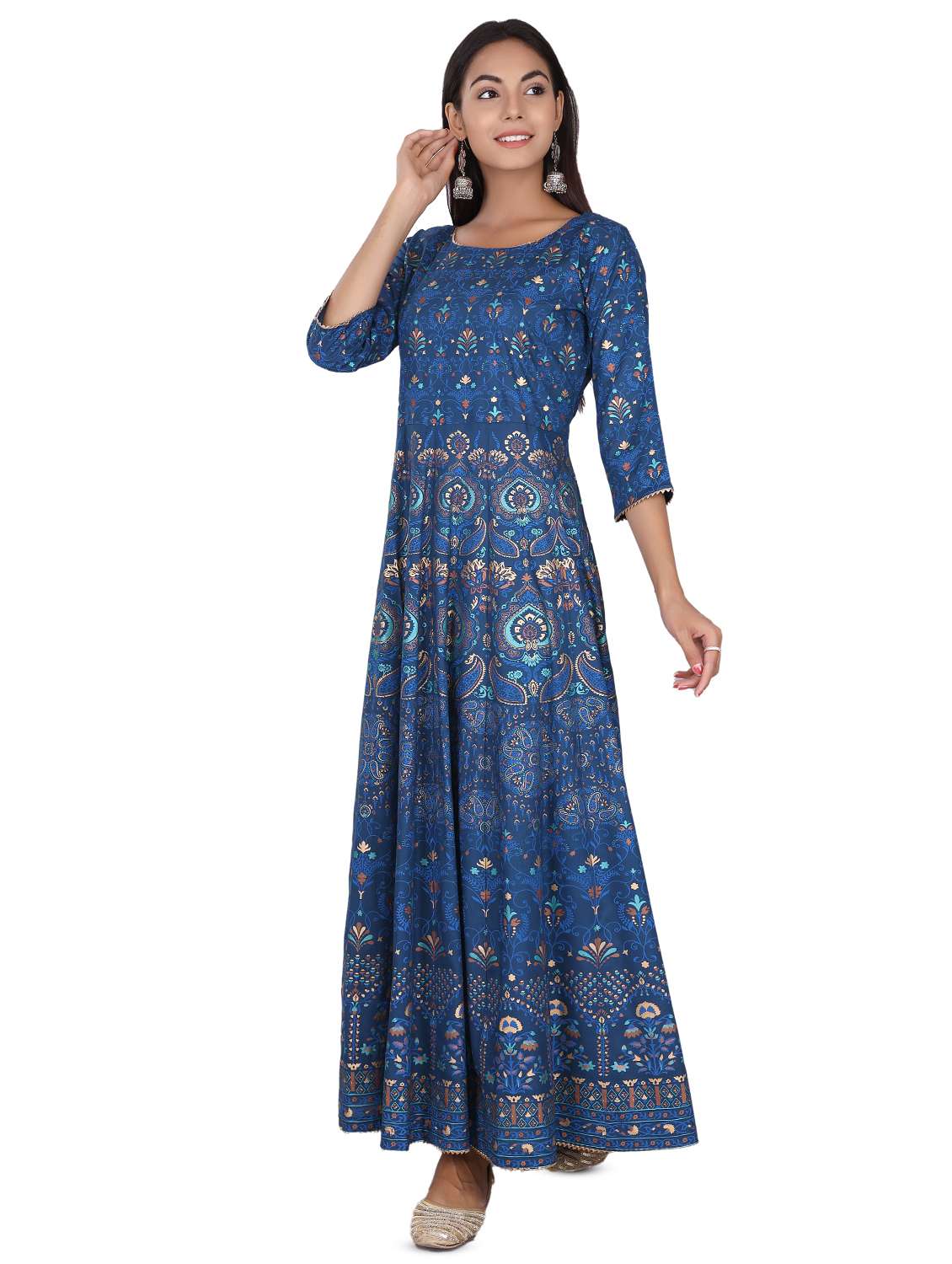printed anarkali kurta
