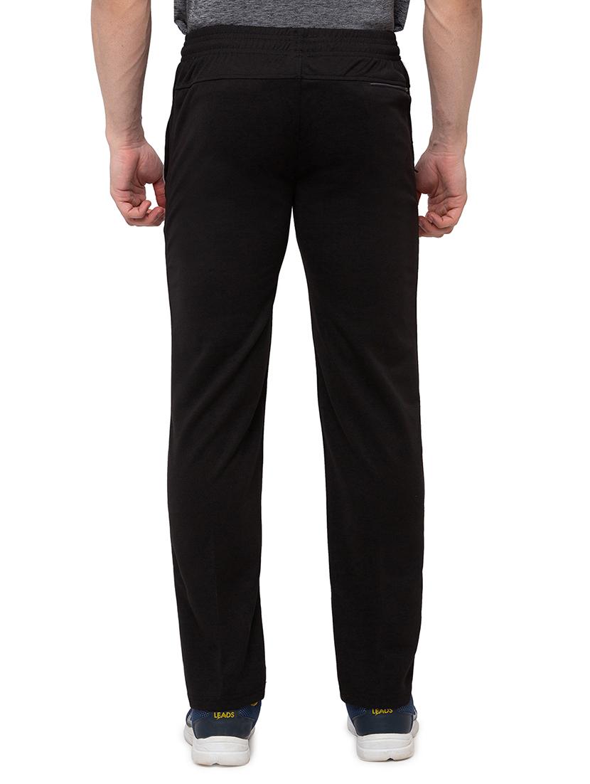 black solid full length track pant - 17599522 - Standard Image - 2