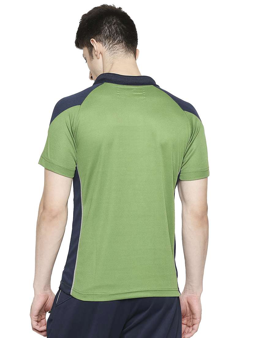 green color block polo t-shirt - 17599537 -  Standard Image - 2