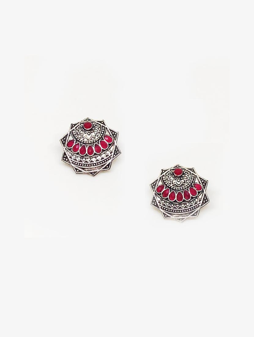 pink copper studs earring - 17603300 - Zoom Image - 0