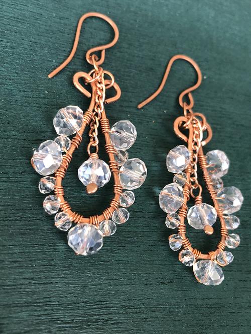 white crystal hoop earring - 17603305 -  Standard Image - 0