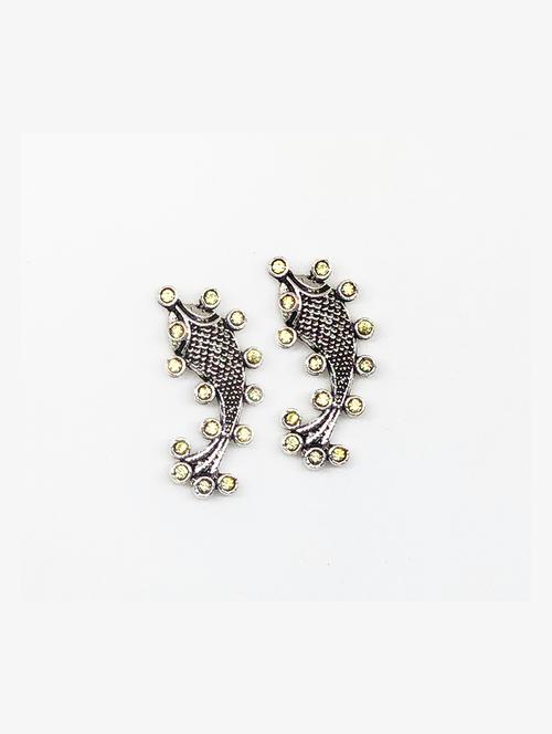 green metal studs earring - 17603312 - Standard Image - 0