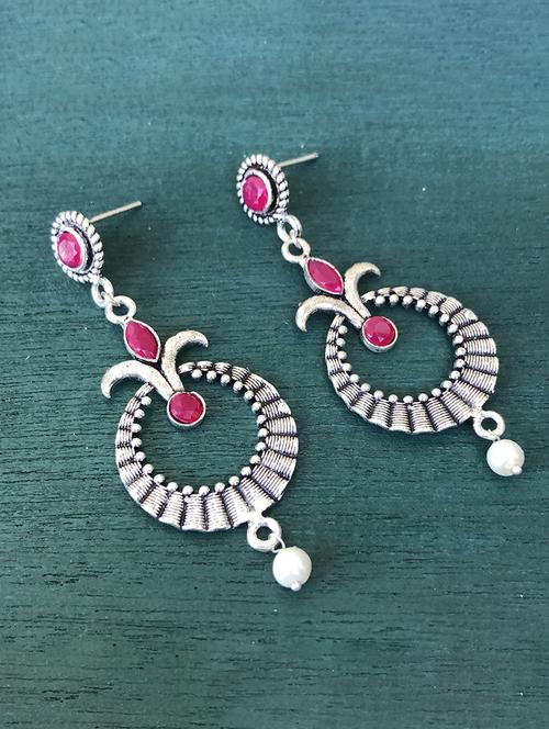 silver metal drop earring - 17603314 -  Standard Image - 0