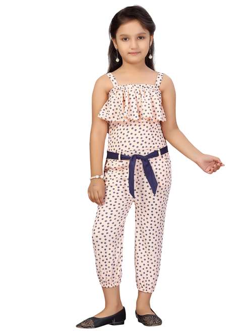 orange cotton blend full length jumpsuit - 17603388 - Standard Image - 0
