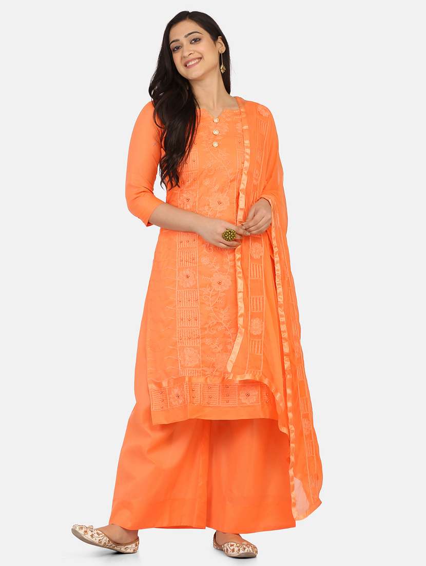 embroidered unstitched suit