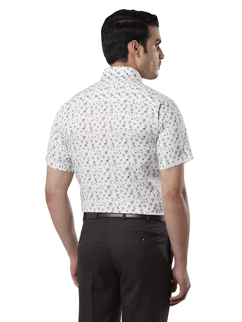 white printed formal shirt - 17606447 -  Standard Image - 2