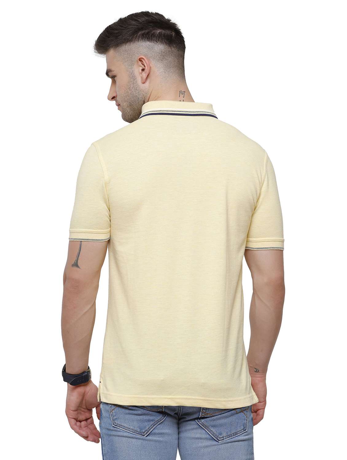 yellow solid polo t-shirt - 17607691 -  Standard Image - 2