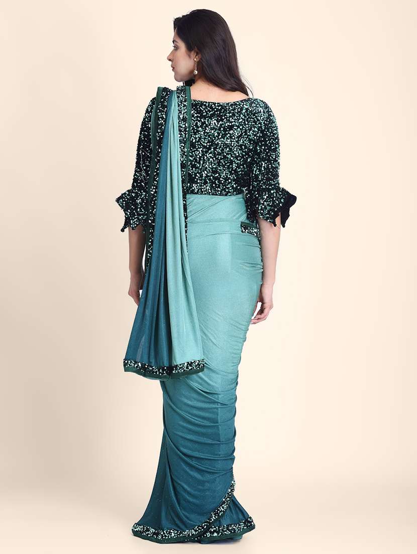 women's self design purist blue colored saree with blouse - 17607768 - Standard Image - 2