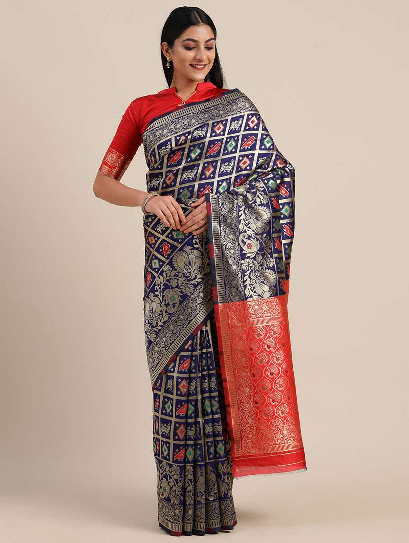 self design patola saree with blouse