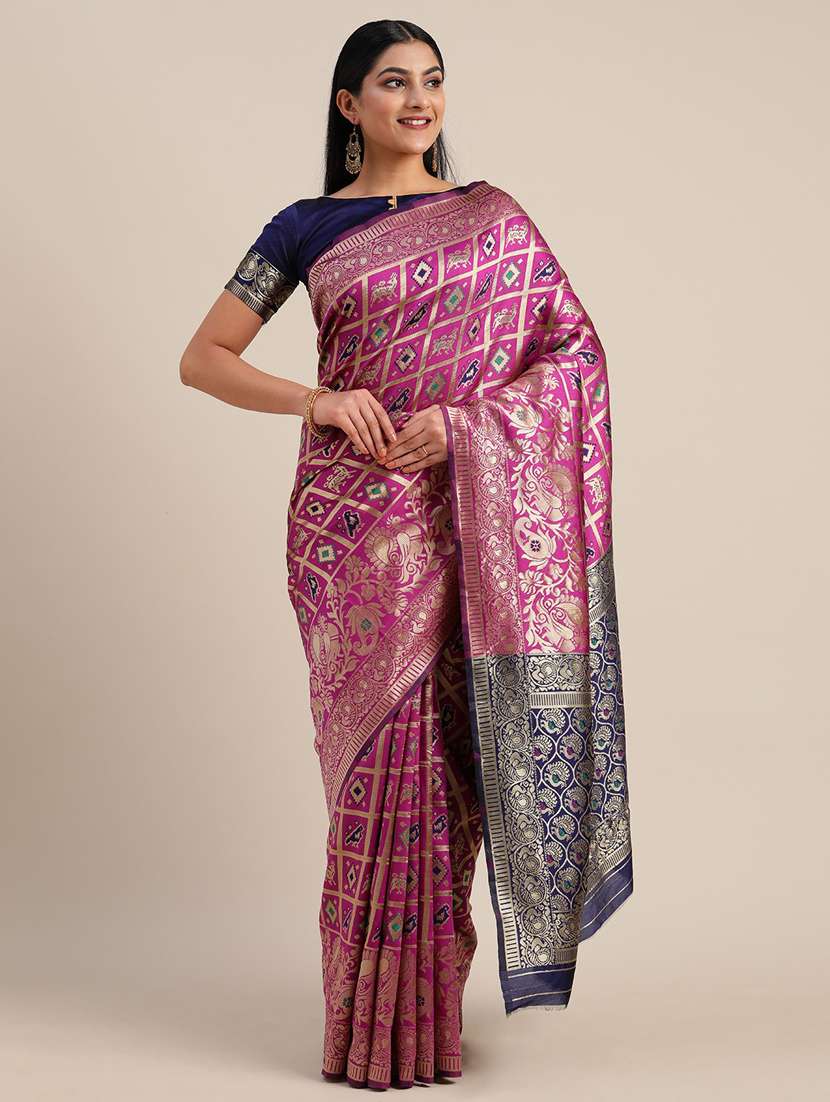 self design patola saree with blouse