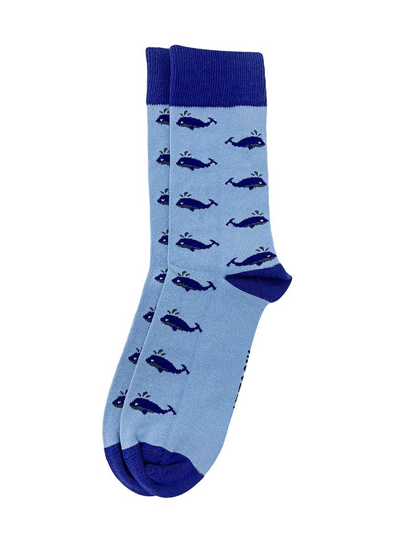 men printed above ankle length socks