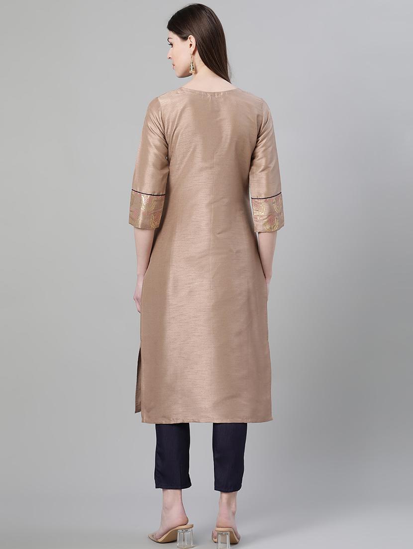 women's straight kurta - 17611018 - Standard Image - 2