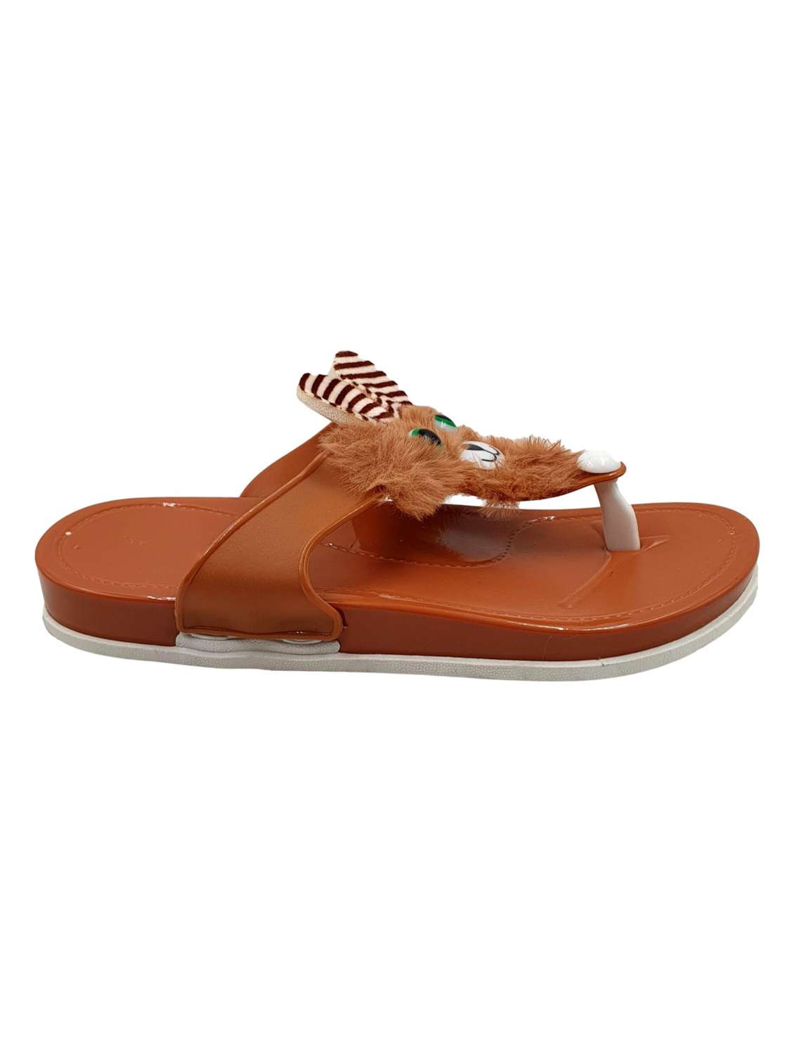 brown toe separator flip flop - 17611082 -  Standard Image - 2