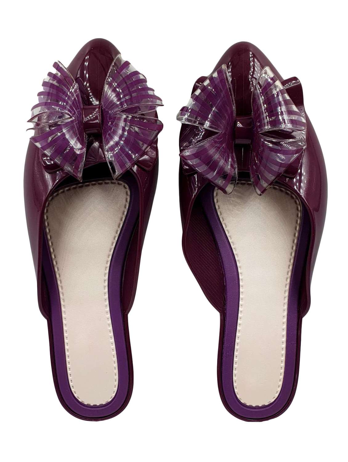 purple slip on  ballerina