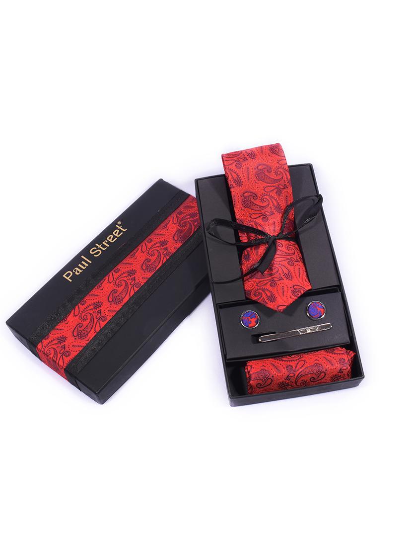 red jacquard tie - 17611317 - Standard Image - 2