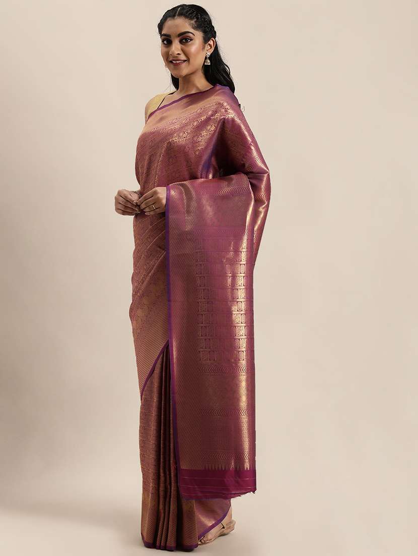zari kanjivaram saree with blouse