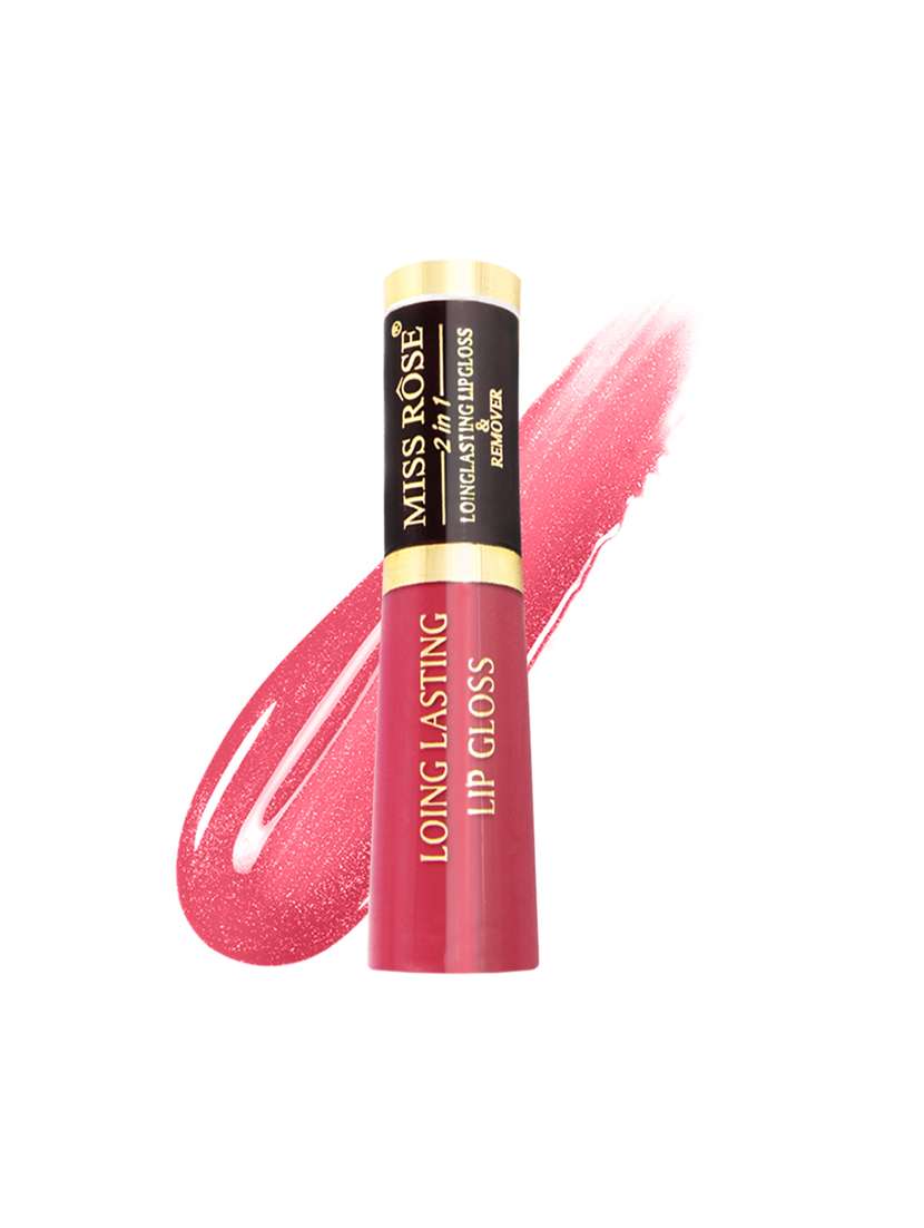 miss rose long lasting waterproof 2 in 1 + high shiner smooth lipgloss 7701-229 02