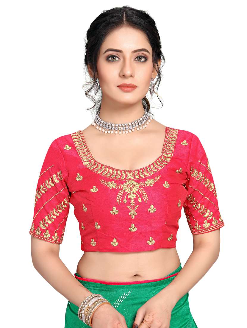 foil printed saree with blouse - 17613538 - Standard Image - 2