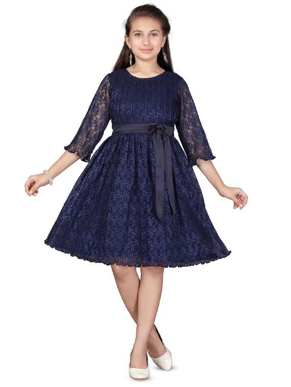 blue net frock