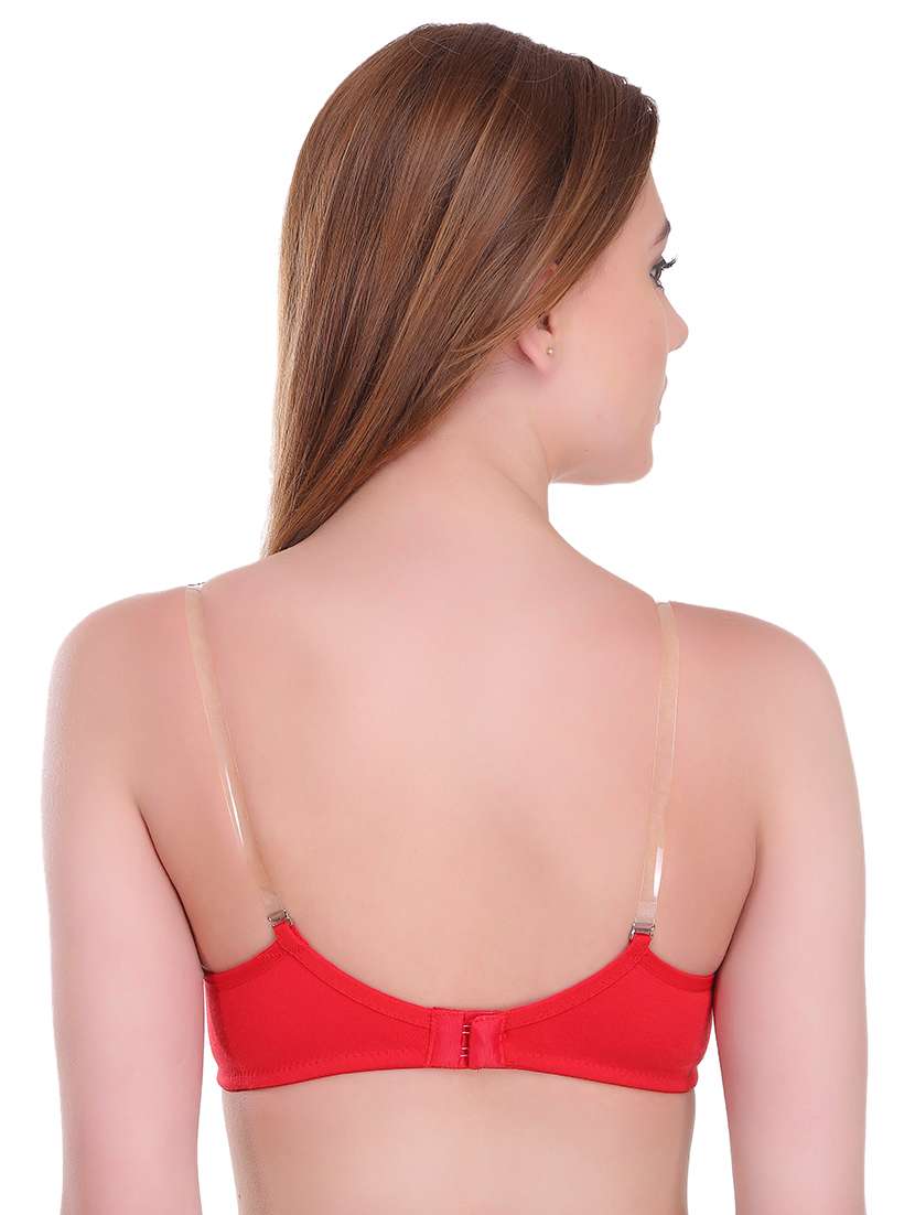 red cotton blend tshirt bra - 17614729 - Standard Image - 2