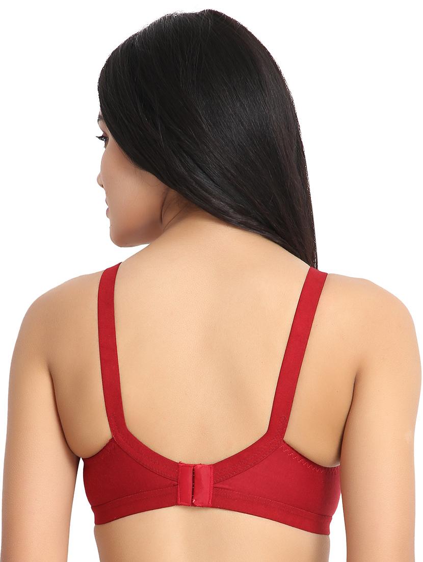 red cotton blend lette bra - 17614735 - Standard Image - 2