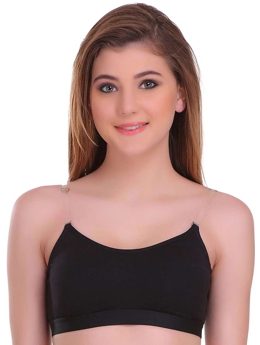 black lycra sports bra