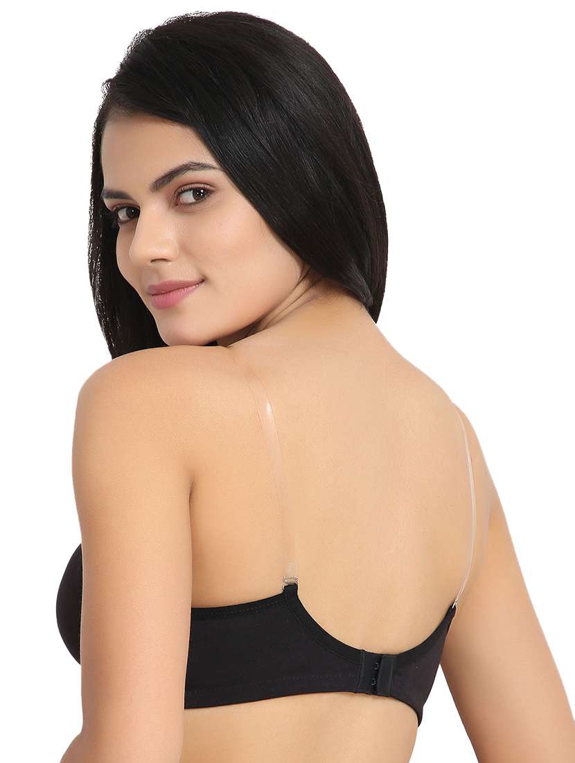 black cotton blend tshirt bra - 17614839 -  Standard Image - 2