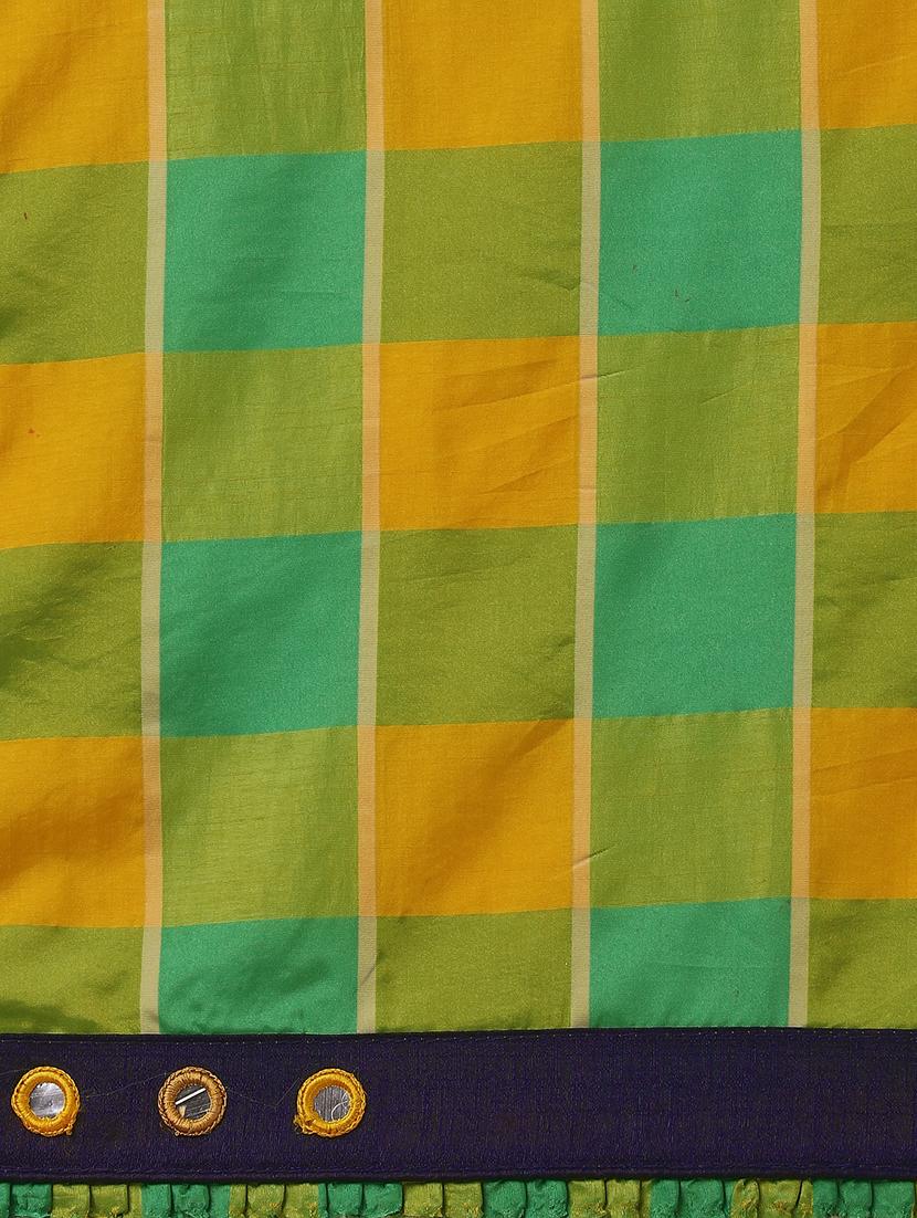 check print bordered saree with blouse - 17614979 - Standard Image - 2