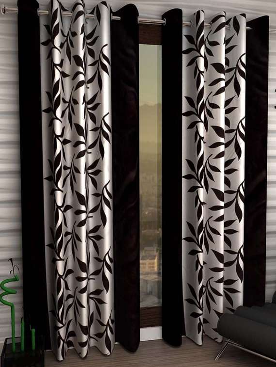 every green bazaar present stylish 2 pc kolavari door size curtains
