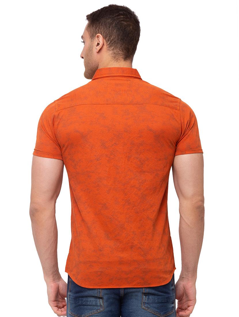 orange printed casual shirt - 17615492 - Standard Image - 2