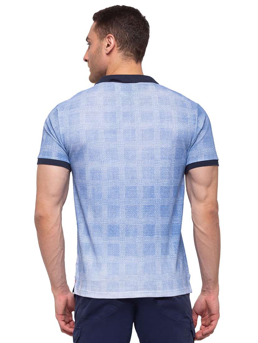 blue checkered polo,t-shirt - 17615538 -  Standard Image - 2
