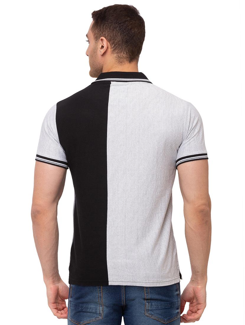 grey printed polo t-shirt - 17615543 - Standard Image - 2