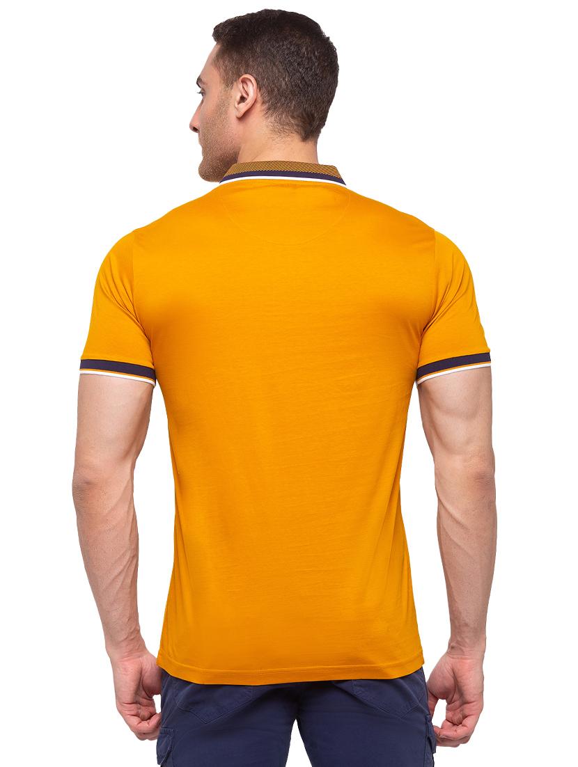 mustard solid polo t-shirt - 17615546 - Standard Image - 2
