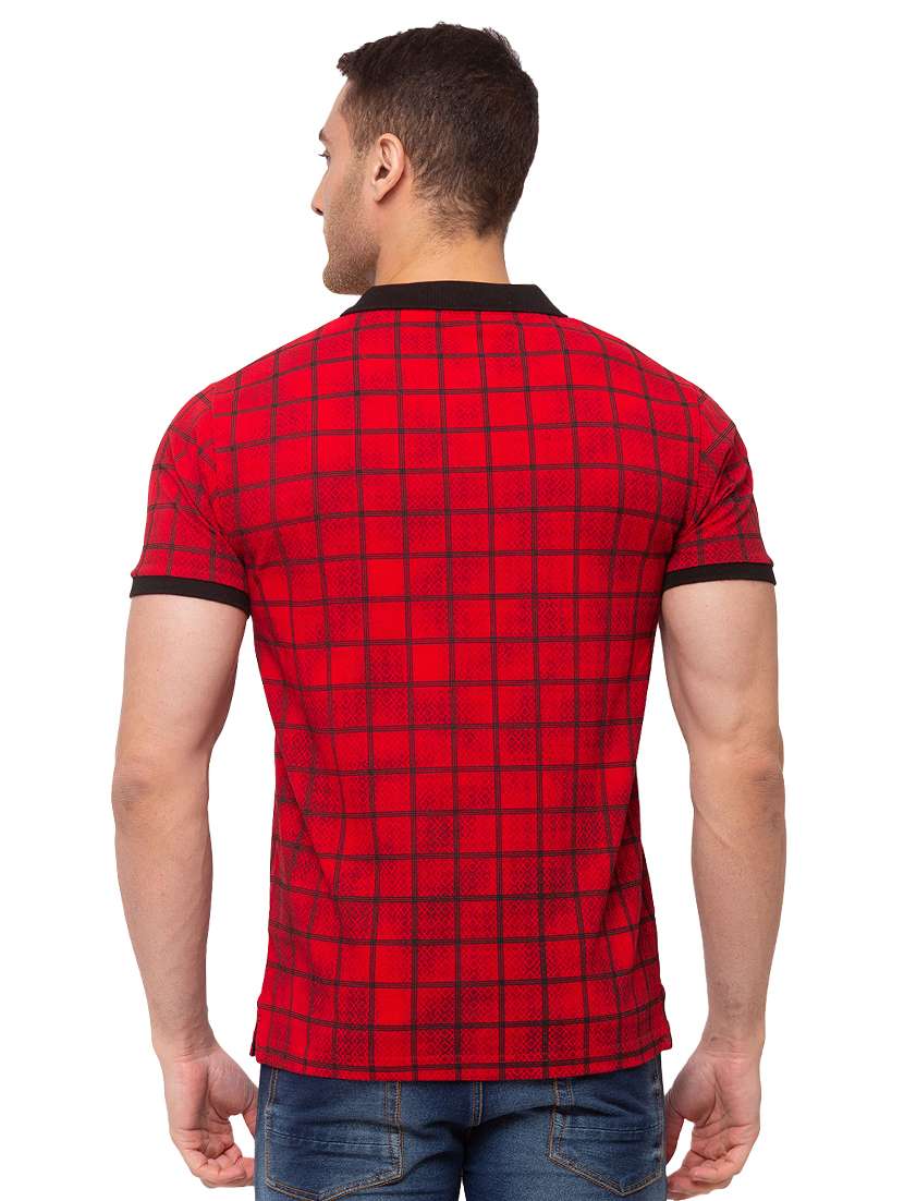red checkered polo t-shirt - 17615556 -  Standard Image - 2