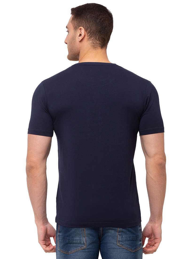 navy blue printed t-shirt - 17615584 -  Standard Image - 2