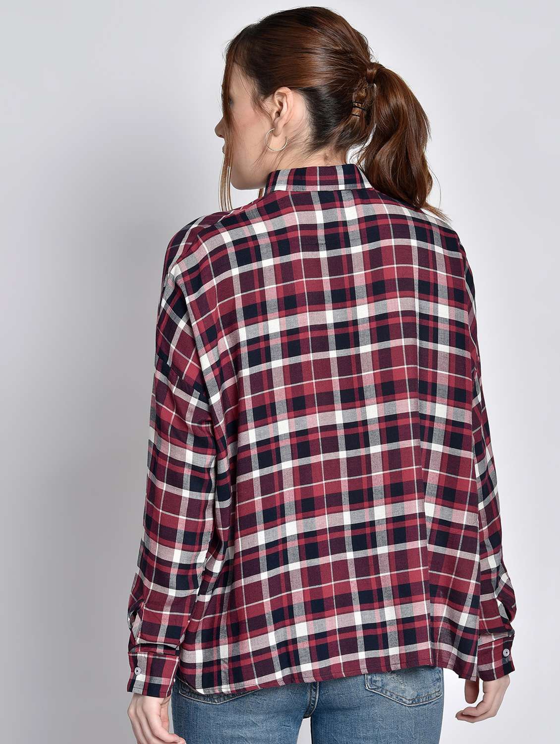long sleeved checkered shirt - 17619899 - Standard Image - 2