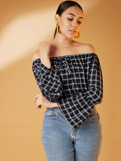 women's crop off shoulder top - 17619902 - Standard Image - 0