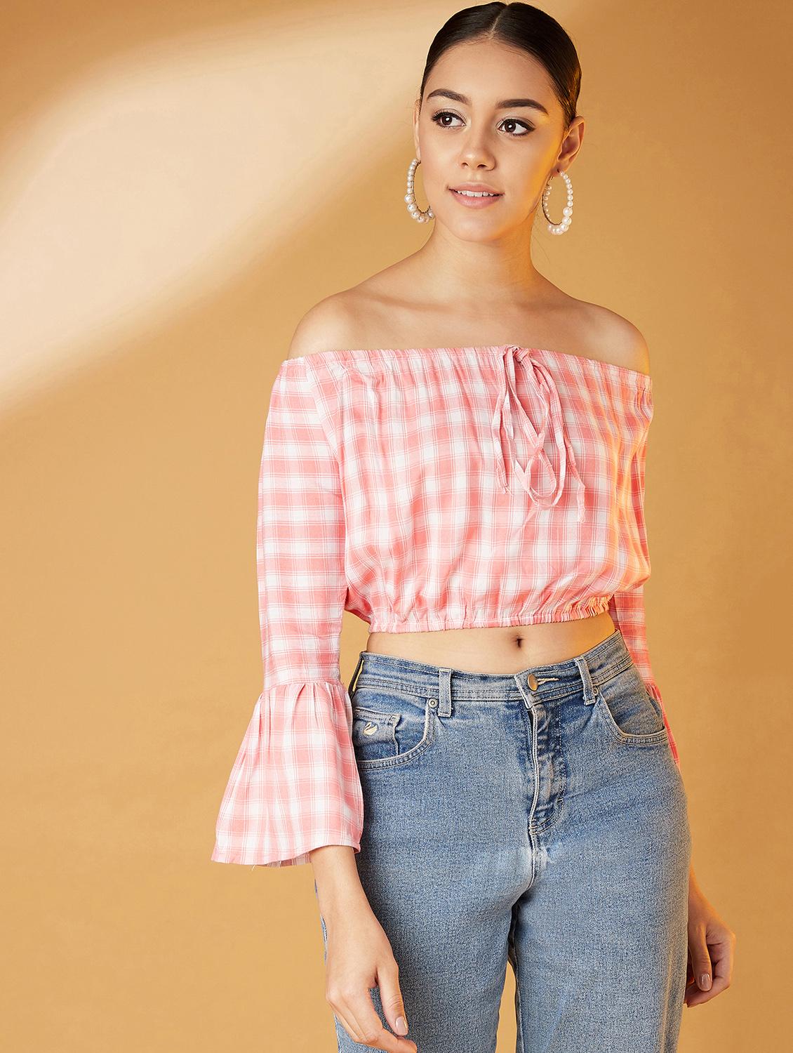 women's crop off shoulder top - 17619903 - Zoom Image - 0