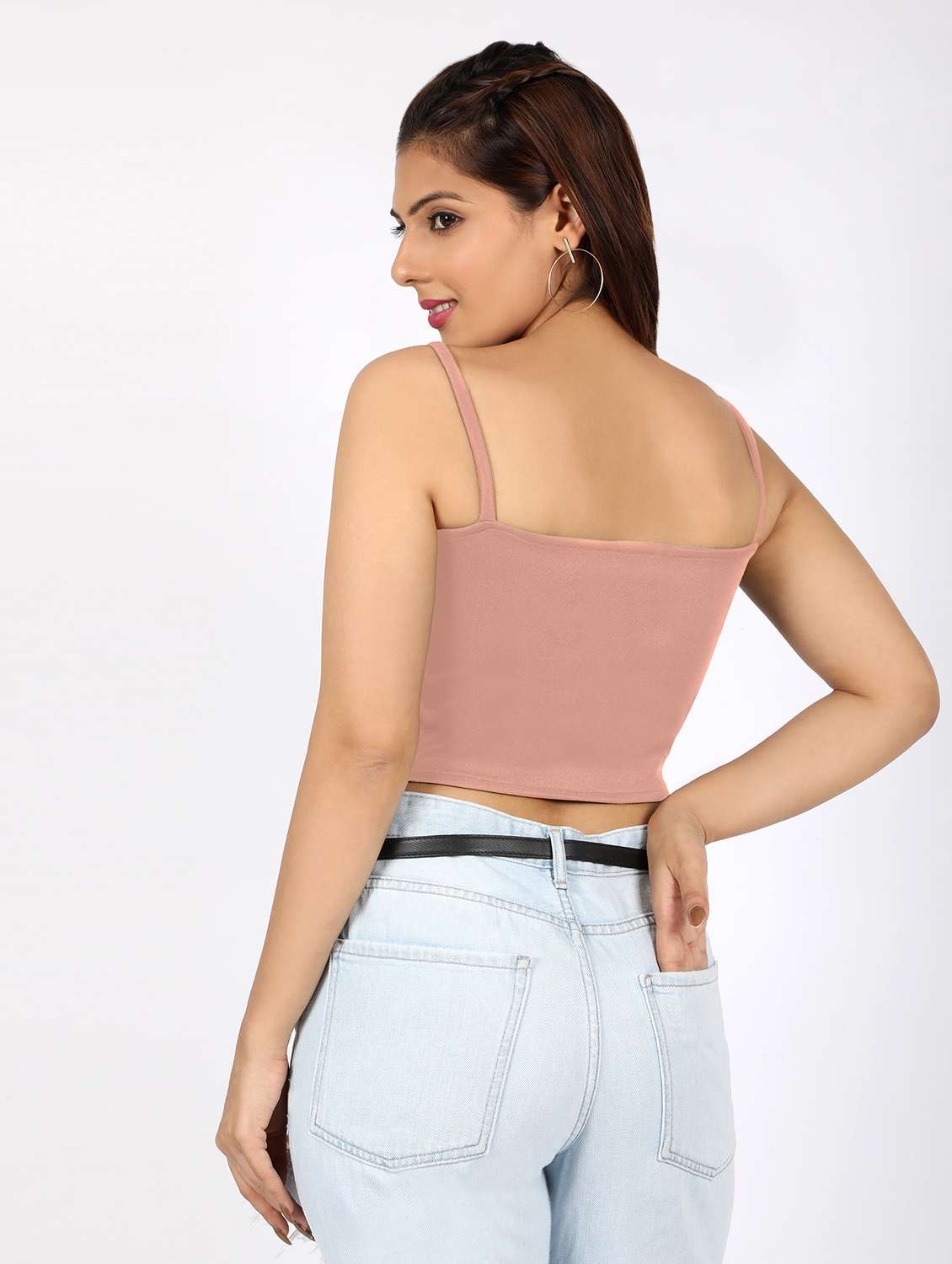 women's crop shoulder strap top - 17619904 -  Standard Image - 2