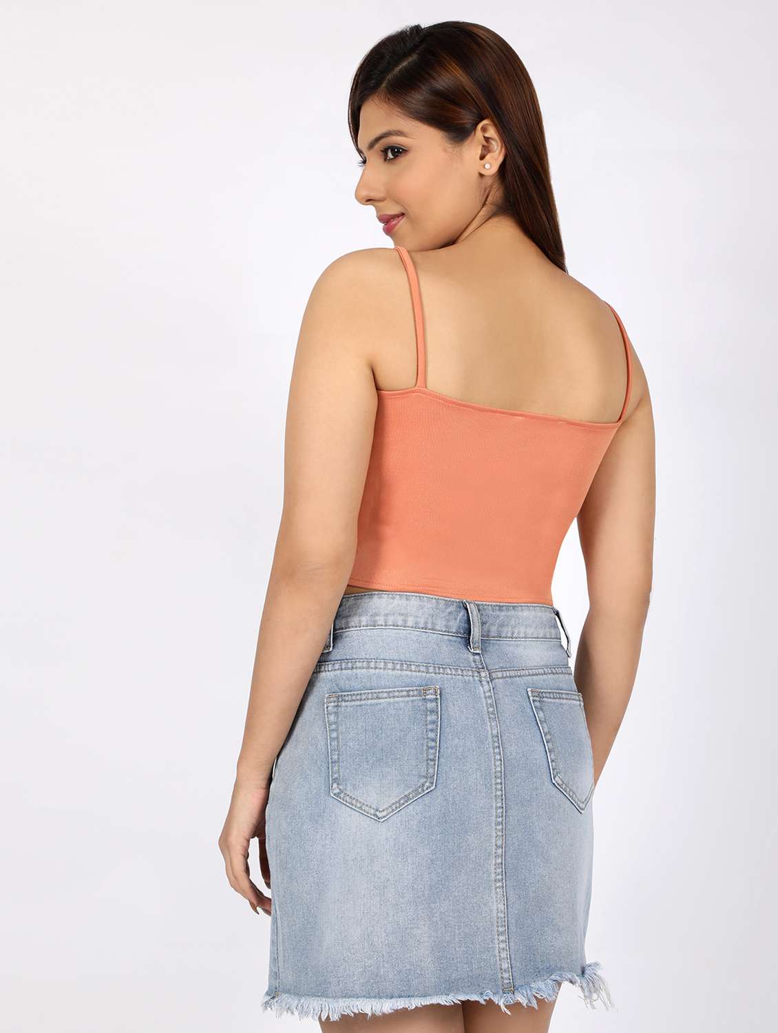 women's crop shoulder strap top - 17619905 -  Standard Image - 2