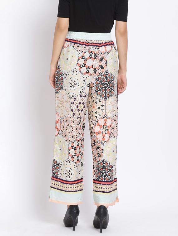 multi colored polyester trousers - 17620606 - Standard Image - 2