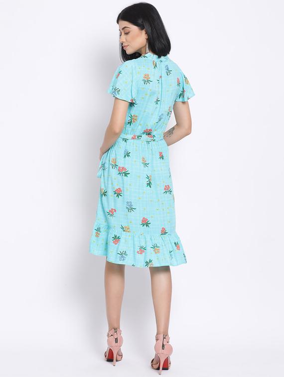 tie front a-line dress - 17620619 - Standard Image - 2
