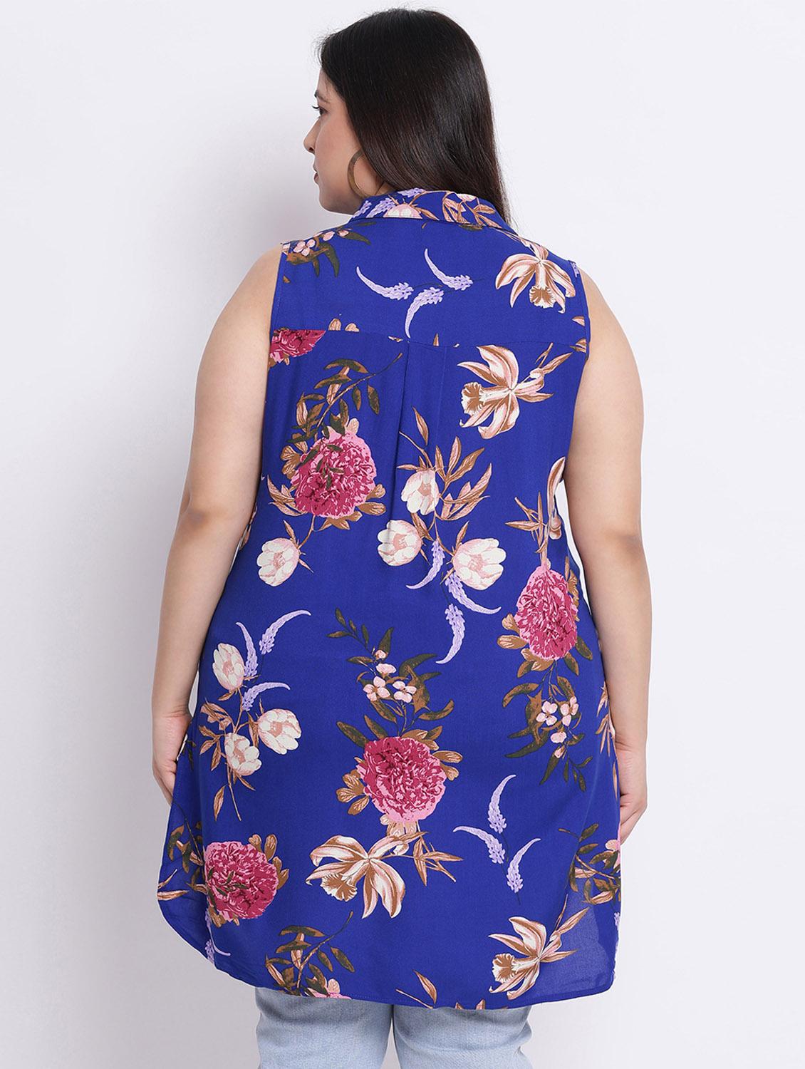 blue viscose plus shirt - 17620647 - Standard Image - 2