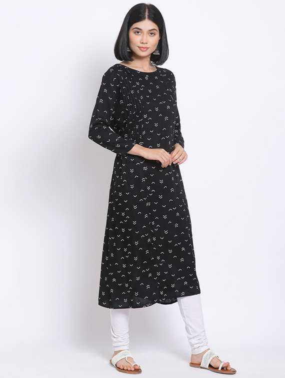 women's straight kurta - 17620679 - Standard Image - 2