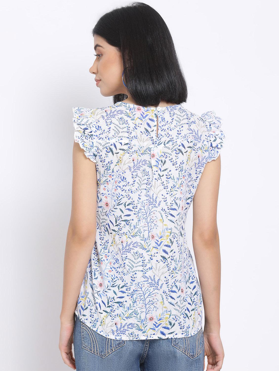 women's straight round neck top - 17620684 - Standard Image - 2