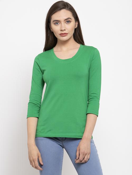 women's plain round neck t-shirt - 17621268 -  Standard Image - 0